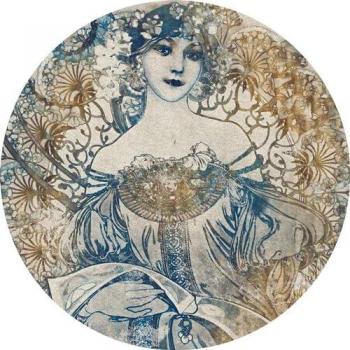 Papel Pintado Redondo Autoadhesivo Komar Goddess, 125x125 cm