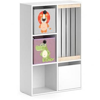 Estantería Infantil Luigi, Blanca, 72 x 107.8 cm con 2 Cajas Plegables Opt.3