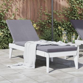 vidaXL Sun Lounger White 186x60x29 cm PP - Characteristics: Outdoor sun lounger, made of polypropylene (PP), dimensions 186 cm (length) x 60 cm (width) x 29 cm (height), lightweight