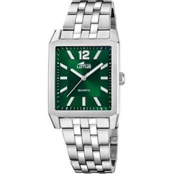 Reloj de Hombre Lotus Square 18983/3, Acero Inoxidable 316L Plateado, Analógico