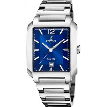 Reloj Festina F20677/3 On The Square de acero plateado