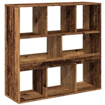 Librería/tabique de madera envejecida 100x33x94,5 cm