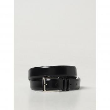Orciani Men's Black Leather Belt - Size 120