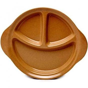The Dida World Ware - Plato infantil Ecofriendly de fibra de arroz con compartimentos, color natural