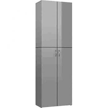 vidaXL Armario Oficina de Aglomerado Mobiliario Diseño Elegante Estilo Minimalista Clasificación Organizada Archivos Blanco Brillante 60x32x190cm