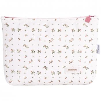 Neceser de aseo para bebé Aura de Cambrass en tonos beige con estampado floral