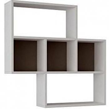Homitis Pared Tabla, Maybe, Madera, Color Blanco/Light Mocha, 20 x 85 x 85 cm