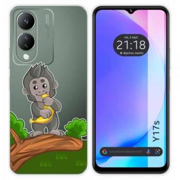 Funda Silicona Transparente Diseño Mono para Vivo Y17s