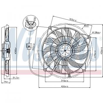 Ventilador de refrigeración del motor NISSENS 85637