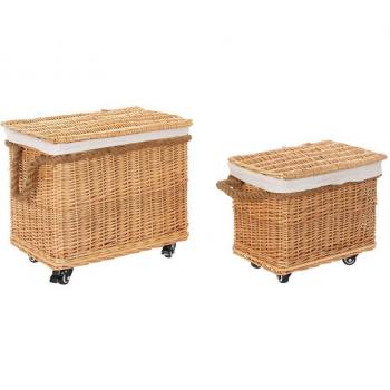 Juego de Cestas DKD Home Decor Mimbre (48 x 33 x 43 cm)