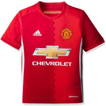 adidas H JSY Y Camiseta 1ª Equipación Manchester United 2015/16, Niños, Rojo/Blanco, 9-10 años