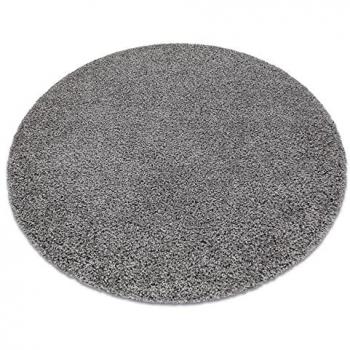 Alfombra Circular Shaggy 5cm Gris 100 cm