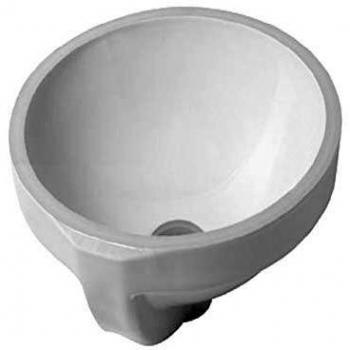 Duravit Architec 32.5 cm Undermount Bathroom Sink in White, No Faucet Hole, Overflow Included