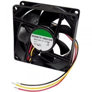 AERZETIX: Ventilador para PC ordenador de sobremesa 12V 80x80x25mm 69,7m3/h 33dBA 3300rpm 28AWG