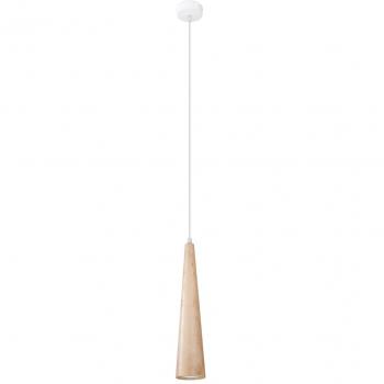 Lámpara de Techo Suspendida Sollux Sula en Madera Natural