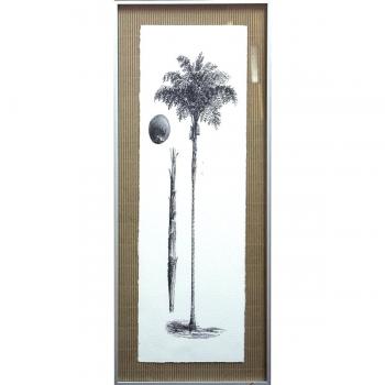Dósfer 36838 - Cuadro decorativo, Palmeras columna 26 x 64 cm
