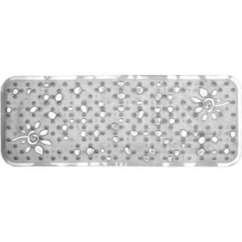 Toyma 0852/49 - Alfombra de baño, diseño Gotas, 95 x 36 cm, color blanco traslucido