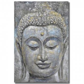 Cuadro Buda Gris Rectangular ORIGEN Home Decor - 120x80x3cm