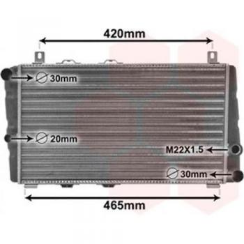 Radiador de refrigeración del motor VAN WEZEL 76002002 para SKODA: Felicia, Favorit, Forman, 100-136 Series