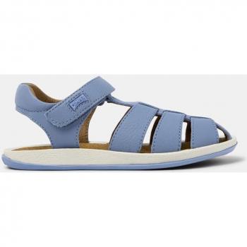 CAMPER Bicho Sandals for Girls - Blue, Smooth Leather, Size 32 and Size 13.5