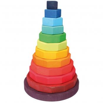 Torre Grande Geométrica Apilable Arcoiris