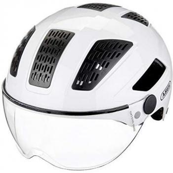 ABUS Hyban 2.0 ACE City Helmet - Durable Bicycle Helmet for Daily Use with ABS Hard Shell - for Women and Men - White, Size L