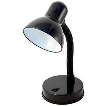 Lámpara de Escritorio E27 Charleston Negra con Diseño Moderno y Brazo Flexible