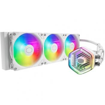 Refrigeración Líquida AIO Cooler Master MasterLiquid 360L ARGB Blanca con Bomba Doble Cámara y Ventiladores SickleFlow 120 Edge Preinstalados