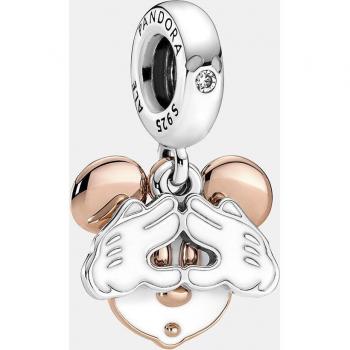 Pandora Charm Colgante Doble Mickey Mouse Disney 780112C01 de Plata con Esmalte
