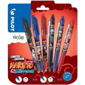Bolígrafo Frixion Ball & Clicker Naruto Edición Limitada 0.7 mm (6 unidades)