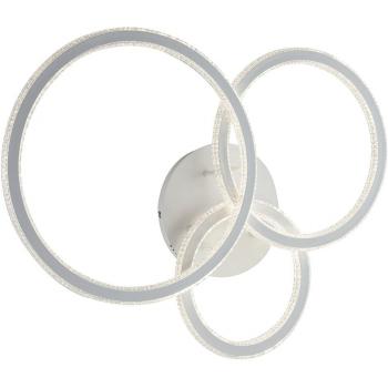 Plafonnier LED intégré Bryant Aluminium, diffuseur acrylique blanc, 1 ampoule, dimensiones 78x60x18 cm, 5570 lm, temperatura de color 3000K