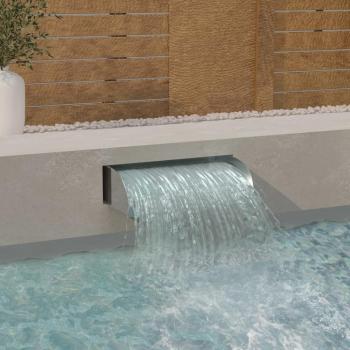 vidaXL Waterfall Fountain 60x34x14 cm Stainless Steel 304