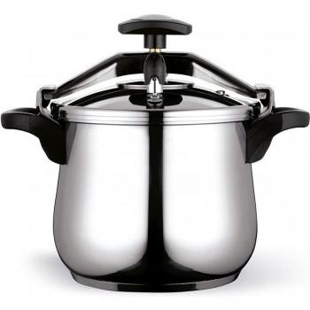 Fagor Clásica Bombe Olla a Presión 10 Litros, Compatible con Inducción, Acero Inoxidable 18/10, Apta para Todo Tipo de Cocinas, Fondo Termo Difusor