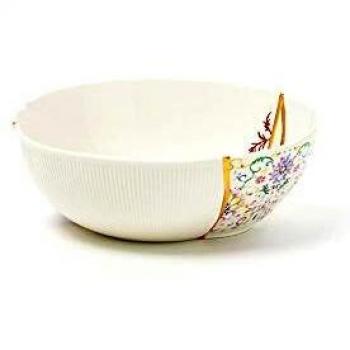Ensaladera moderna de porcelana Kintsugi 1, colorida, 19 cm, Seletti