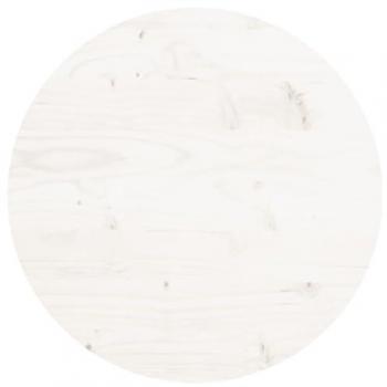 Mesa de suelo redonda blanca Ø 40x3 cm madera maciza de pino