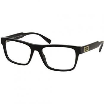 Versace marco óptica VE3277 GB1 de plástico NEGRO negro tamaño de 53 mm de hombre