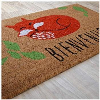Felpudo de Coco Antideslizante 45 x 75 cm - Zorro