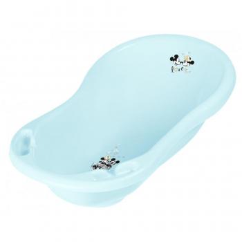 Bañera Ergonómica con Tapón Micky, De 0 a 12 Meses, 84 cm, Maria, Azul celeste