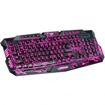 Ularma Moda 3 colores USB iluminado Led retroiluminada contraluz juego Crack teclado M200