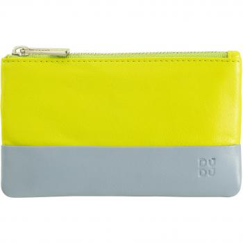 Dudu - Llavero de piel con cremallera y bolso de cuero colorido para hombres y mujeres, tamaño keycase