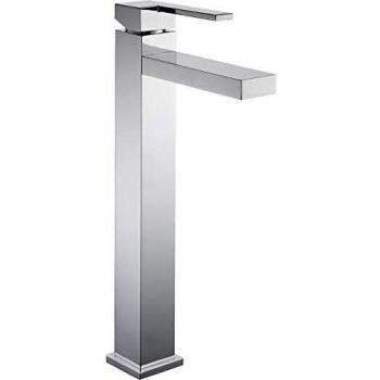 Grifo de lavabo alto cuadrado Cuarto - Eurosanit, acabado cromado, cartucho cerámico