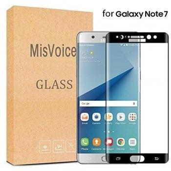 Galaxy Note 7 Protector de pantalla, MisVoice Lámina Protectora de Pantalla Película Protectora de Vidrio Templado Película de Cristal Templado [Cobertura Completa] [Este Caso] [Anti-Scratch] [Reutilizable] Wet Applied Protector de pantalla para Samsun