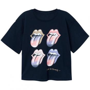 Camiseta de Manga Corta Narina Rollingstones de Name It, color unv dark sapphire, infantil