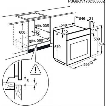 Horno Multifunción Independiente AEG BSE792320B con Vapor, Control Táctil y Sonda Térmica en Cristal Negro Clase A+