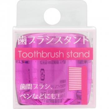 Life Range Clear Purple Toothbrush Stand with Accessories Holder 1 pc