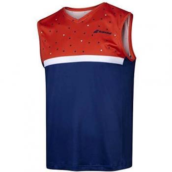 Babolat Compete Muscle Tank Men Camiseta De Tirantes, Hombre, pureed Pumpkin/Blue, S
