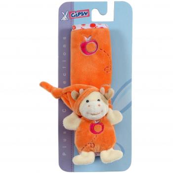 Gipsy Accessoire - Proteger el cinturón de seguridad del coche, patrón en forma de vaca con manzanas, 18 cm, de color: naranja