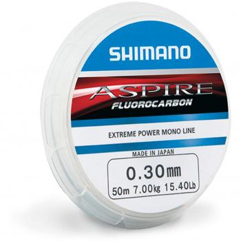 SHIMANO - Aspire Fluorocarbon 50, Color Transparente, Talla 0.350 mm