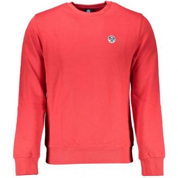 North Sails Red Brushed Cotton Sweatshirt with Applique Logo - XXL