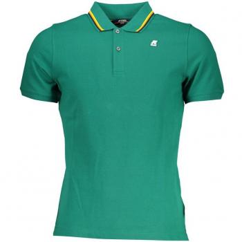 K-Way Green Cotton Polo Shirt - XXL with Contrast Details